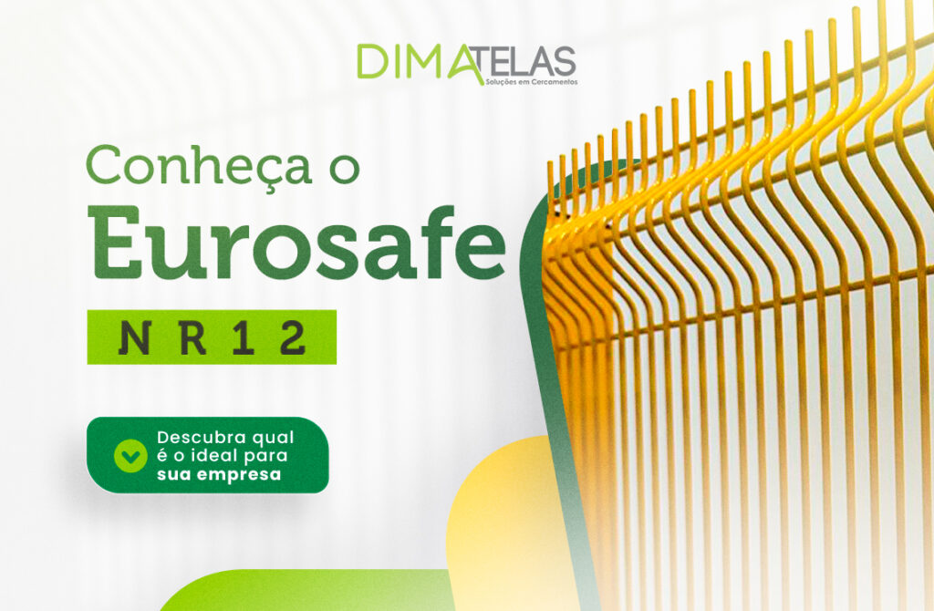 A imagem mostra um exemplo de como é o Gradil Eurosafe NR12